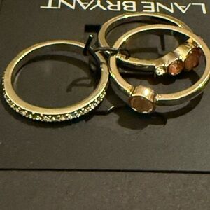 Lane Bryant Gold Ring Trio